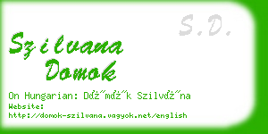 szilvana domok business card